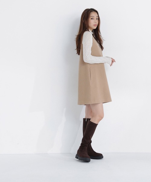 NATURAL BEAUTY BASIC(ナチュラルビューティーベーシック)の「ツイード SETUP ジャンスカ(ワンピース・レディース・ブラック系その他2/キャメル・MEDIUM/SMALL)」の21枚目の写真