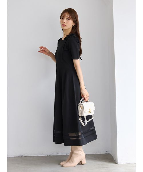 CELFORD(セルフォード)の「ネックリボンホールガーメントワンピース(ワンピース・レディース・レッド/ブラック/ライトピンク・36/38)」の8枚目の写真