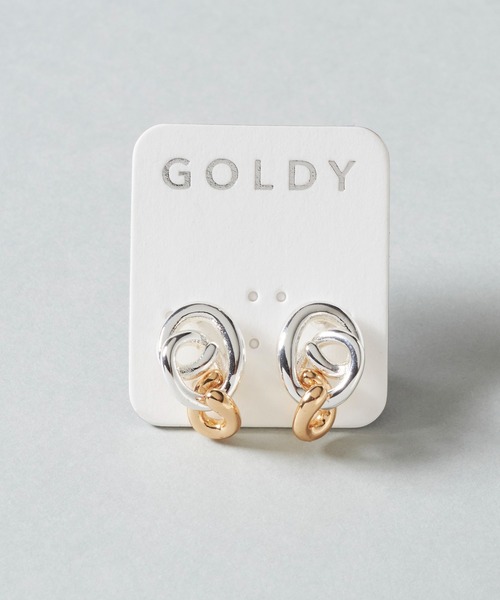 GOLDY(ゴールディ)の「ニュアンス サークル ピアス(ピアス(両耳用)・レディース・シルバー/ゴールド/シルバー×ゴールド・FREE)」の11枚目の写真