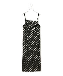 VIS（ビス）の「【MARY QUANT×VIS】チェックベロアドレープキャミワンピース（ワンピース）」