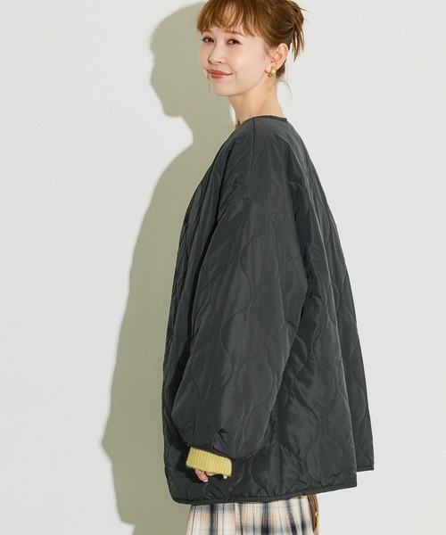coca(coca)(コカ)の「リバーシブルファーキルティングジャケット(その他アウター・レディース・カーキ/チャコール・S/M/L)」の7枚目の写真