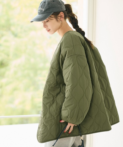 coca(coca)(コカ)の「リバーシブルファーキルティングジャケット(その他アウター・レディース・カーキ/チャコール・S/M/L)」の14枚目の写真