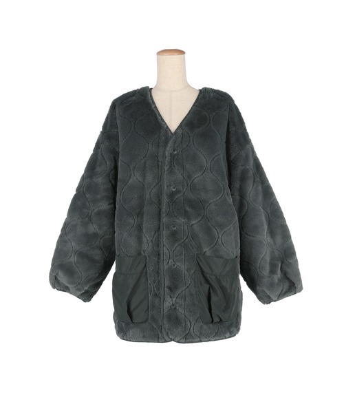 coca(coca)(コカ)の「リバーシブルファーキルティングジャケット(その他アウター・レディース・カーキ/チャコール・S/M/L)」の19枚目の写真