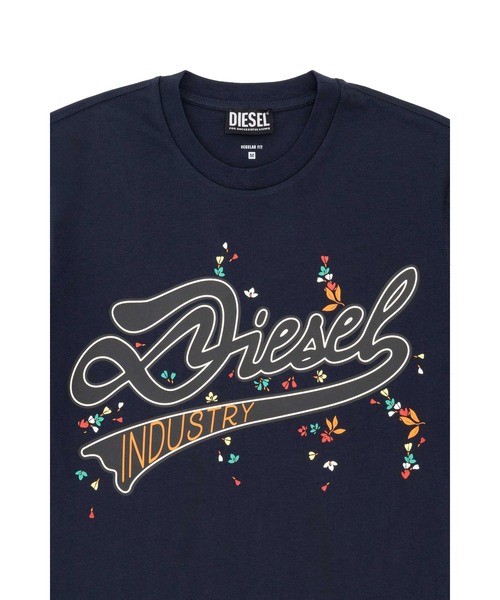 DIESEL（ディーゼル）の「メンズ Tシャツ T-JUST-FIORI（Tシャツ/カットソー・メンズ・ホワイト/ネイビー/ブラック・X-LARGE/SMALL/LARGE/MEDIUM）」の5枚目の写真