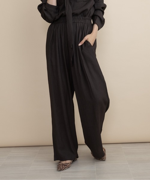 lodie（ロディ）の「【セットアップ】ボウタイリボンシャツとワイドパンツ（セットアップ・レディース・ブラウン/ブラック・FREE）」の21枚目の写真