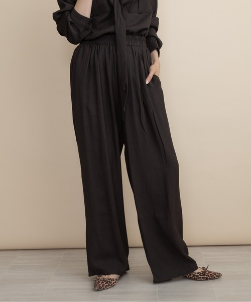lodie（ロディ）の「【セットアップ】ボウタイリボンシャツとワイドパンツ（セットアップ・レディース・ブラウン/ブラック・FREE）」の22枚目の写真