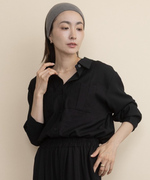 lodie（ロディ）の「【セットアップ】ボウタイリボンシャツとワイドパンツ（セットアップ・レディース・ブラウン/ブラック・FREE）」の4枚目の写真