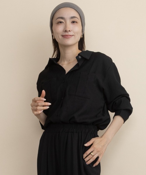 lodie（ロディ）の「【セットアップ】ボウタイリボンシャツとワイドパンツ（セットアップ・レディース・ブラウン/ブラック・FREE）」の6枚目の写真