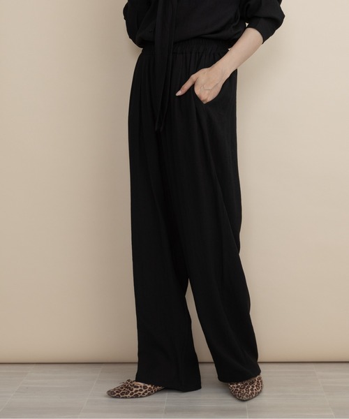lodie（ロディ）の「【セットアップ】ボウタイリボンシャツとワイドパンツ（セットアップ・レディース・ブラウン/ブラック・FREE）」の12枚目の写真