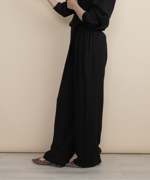 lodie（ロディ）の「【セットアップ】ボウタイリボンシャツとワイドパンツ（セットアップ・レディース・ブラウン/ブラック・FREE）」の13枚目の写真