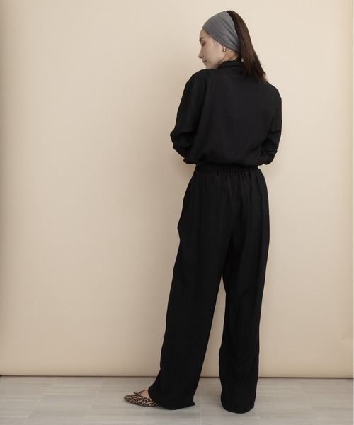lodie（ロディ）の「【セットアップ】ボウタイリボンシャツとワイドパンツ（セットアップ・レディース・ブラウン/ブラック・FREE）」の14枚目の写真