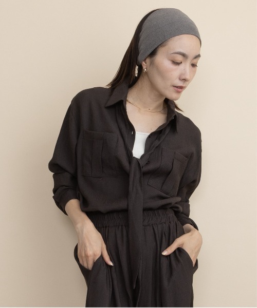 lodie（ロディ）の「【セットアップ】ボウタイリボンシャツとワイドパンツ（セットアップ・レディース・ブラウン/ブラック・FREE）」の18枚目の写真