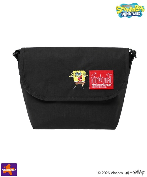 Manhattan Portage(マンハッタンポーテージ)の「NYLON MESSENGER BAG JR (SM) BP W/DIV MGNT 500D CORDURA / SPONGE BOB(メッセンジャーバッグ・メンズ・ブラック・SMALL)」の2枚目の写真