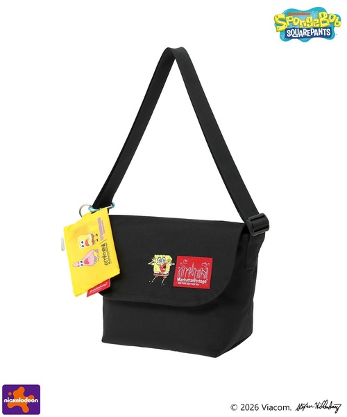 Manhattan Portage(マンハッタンポーテージ)の「NYLON MESSENGER BAG JR (SM) BP W/DIV MGNT 500D CORDURA / SPONGE BOB(メッセンジャーバッグ・メンズ・ブラック・SMALL)」の11枚目の写真