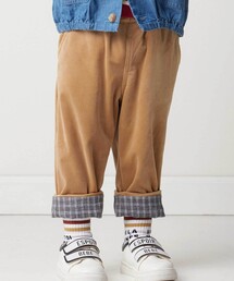 BeBe（ベベ）の「ニットコール裾チェックロングパンツ(80~90cm)（その他ベビーウェア）」