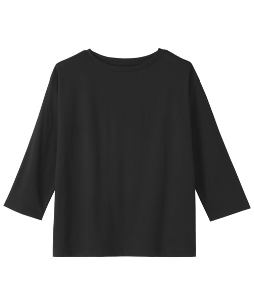 無印良品(ムジルシリョウヒン)の「婦人 天竺編みボートネック七分袖Tシャツ(Tシャツ/カットソー・レディース・ダークグレー/ブラック/オレンジ系/クリーム/ホワイト/ライトグリーン・S/M/L/XL/XXL)」の16枚目の写真