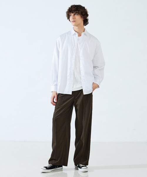 ABAHOUSE(アバハウス)の「オーバーサイズ レギュラーカラーシャツ(シャツ/ブラウス・メンズ・ブルー/ブルー系その他/ホワイト・48/46)」の11枚目の写真
