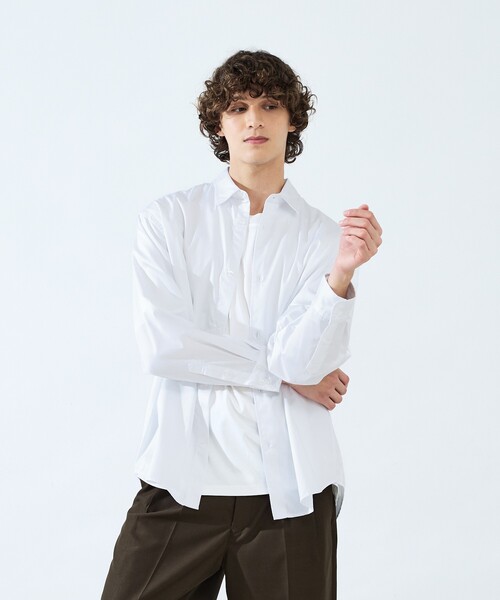 ABAHOUSE(アバハウス)の「オーバーサイズ レギュラーカラーシャツ(シャツ/ブラウス・メンズ・ブルー/ブルー系その他/ホワイト・48/46)」の12枚目の写真