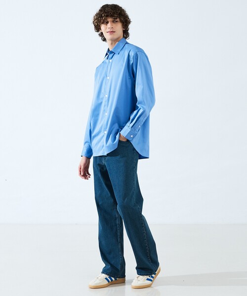 ABAHOUSE(アバハウス)の「オーバーサイズ レギュラーカラーシャツ(シャツ/ブラウス・メンズ・ブルー/ブルー系その他/ホワイト・48/46)」の7枚目の写真