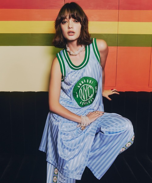 anna sui nyc(アナ スイ エヌ ワイ シー)の「クロシェトラックパンツ(その他パンツ・レディース・オレンジ/ブラック/サックスブルー・FREE)」の14枚目の写真