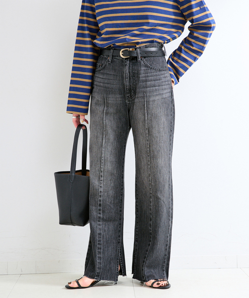 B.C STOCK(ベーセーストック)の「ウォッシャブル / DU JOUR / デュ ジュール PIN SEAM TAPER JEAN(デニムパンツ・レディース・グレー/ブルー・36/38)」の2枚目の写真