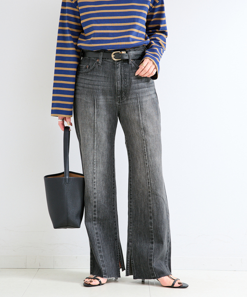 B.C STOCK(ベーセーストック)の「ウォッシャブル / DU JOUR / デュ ジュール PIN SEAM TAPER JEAN(デニムパンツ・レディース・グレー/ブルー・36/38)」の6枚目の写真