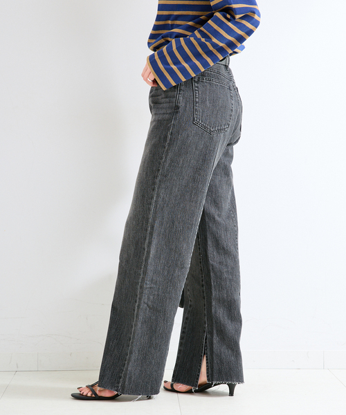 B.C STOCK(ベーセーストック)の「ウォッシャブル / DU JOUR / デュ ジュール PIN SEAM TAPER JEAN(デニムパンツ・レディース・グレー/ブルー・36/38)」の7枚目の写真