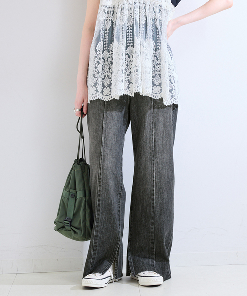 B.C STOCK(ベーセーストック)の「ウォッシャブル / DU JOUR / デュ ジュール PIN SEAM TAPER JEAN(デニムパンツ・レディース・グレー/ブルー・36/38)」の12枚目の写真