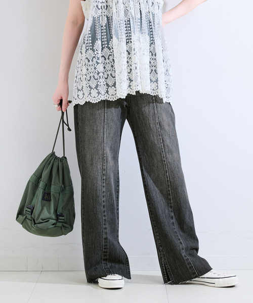 B.C STOCK(ベーセーストック)の「ウォッシャブル / DU JOUR / デュ ジュール PIN SEAM TAPER JEAN(デニムパンツ・レディース・グレー/ブルー・36/38)」の13枚目の写真