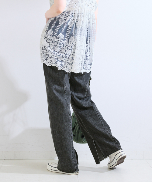 B.C STOCK(ベーセーストック)の「ウォッシャブル / DU JOUR / デュ ジュール PIN SEAM TAPER JEAN(デニムパンツ・レディース・グレー/ブルー・36/38)」の15枚目の写真