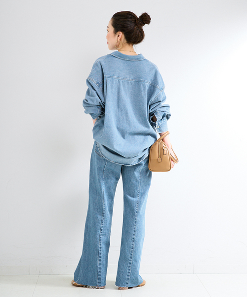 B.C STOCK(ベーセーストック)の「ウォッシャブル / DU JOUR / デュ ジュール PIN SEAM TAPER JEAN(デニムパンツ・レディース・グレー/ブルー・36/38)」の18枚目の写真