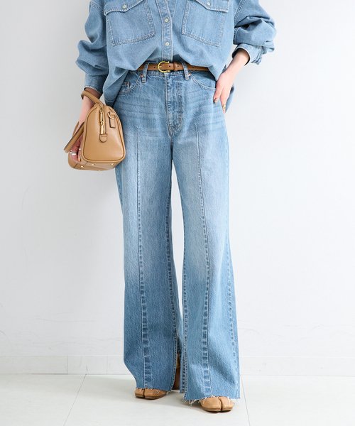 B.C STOCK(ベーセーストック)の「ウォッシャブル / DU JOUR / デュ ジュール PIN SEAM TAPER JEAN(デニムパンツ・レディース・グレー/ブルー・36/38)」の19枚目の写真