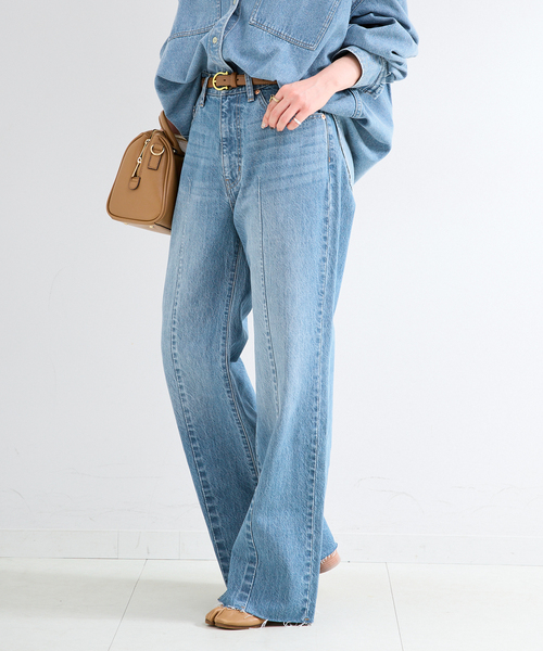 B.C STOCK(ベーセーストック)の「ウォッシャブル / DU JOUR / デュ ジュール PIN SEAM TAPER JEAN(デニムパンツ・レディース・グレー/ブルー・36/38)」の20枚目の写真
