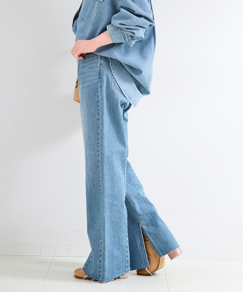 B.C STOCK(ベーセーストック)の「ウォッシャブル / DU JOUR / デュ ジュール PIN SEAM TAPER JEAN(デニムパンツ・レディース・グレー/ブルー・36/38)」の21枚目の写真