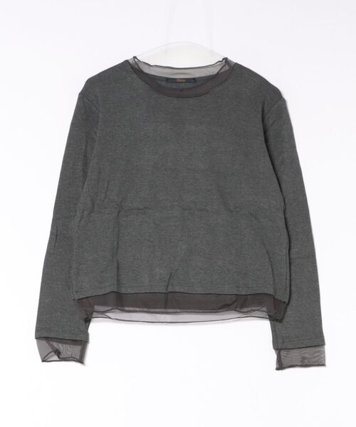 Ritzy(リッツィー)の「クルーネック・長袖シアーレイヤードカットソー(Tシャツ/カットソー・レディース・ブラック/グレー/ホワイト・LARGE/MEDIUM)」の20枚目の写真
