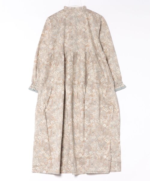KID BLUE（キッドブルー）の「キッドブルー -２６ＡＷ　ＬＩＢＥＲＴＹプリント -長袖ワンピース -KOER514 -kidblue（ワンピース・レディース・ブラック/ベージュ・M）」の3枚目の写真