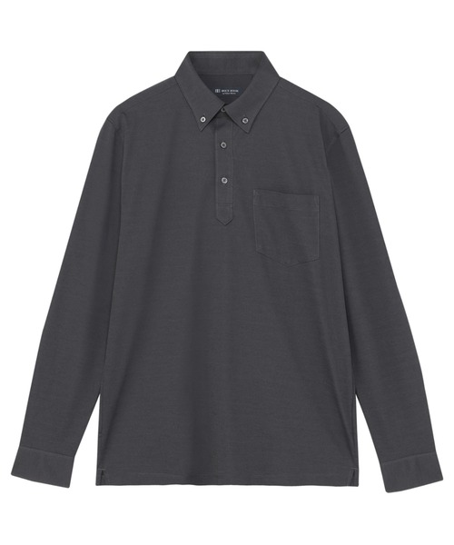TOKYO SHIRTS(トウキョウシャツ)の「ビズポロ ポロシャツ 長袖(ポロシャツ・メンズ・チャコールグレー・XL/L/M)」の1枚目の写真