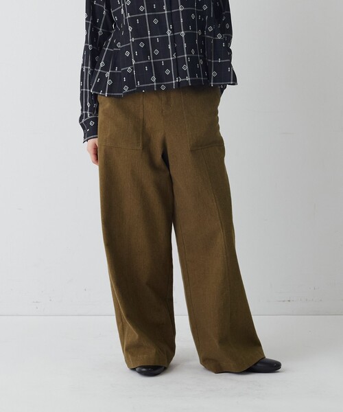 conges payes ADIEU TRISTESSE(コンジェ ペイエ アデュートリステス)の「ワークワイドパンツ(その他パンツ・レディース・インディゴブルー/カーキ・38)」の6枚目の写真