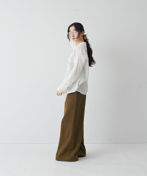 conges payes ADIEU TRISTESSE(コンジェ ペイエ アデュートリステス)の「ワークワイドパンツ(その他パンツ・レディース・インディゴブルー/カーキ・38)」の4枚目の写真