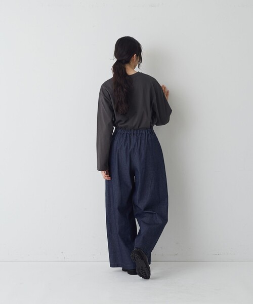 conges payes ADIEU TRISTESSE(コンジェ ペイエ アデュートリステス)の「ワークワイドパンツ(その他パンツ・レディース・インディゴブルー/カーキ・38)」の13枚目の写真