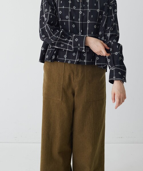 conges payes ADIEU TRISTESSE(コンジェ ペイエ アデュートリステス)の「ワークワイドパンツ(その他パンツ・レディース・インディゴブルー/カーキ・38)」の7枚目の写真