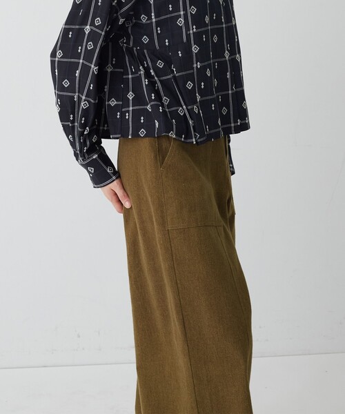 conges payes ADIEU TRISTESSE(コンジェ ペイエ アデュートリステス)の「ワークワイドパンツ(その他パンツ・レディース・インディゴブルー/カーキ・38)」の8枚目の写真