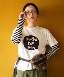 SOLAMONAT（ソラモナ）の「サラリト天竺 プリントTシャツ(JINGIS)（Tシャツ/カットソー）」