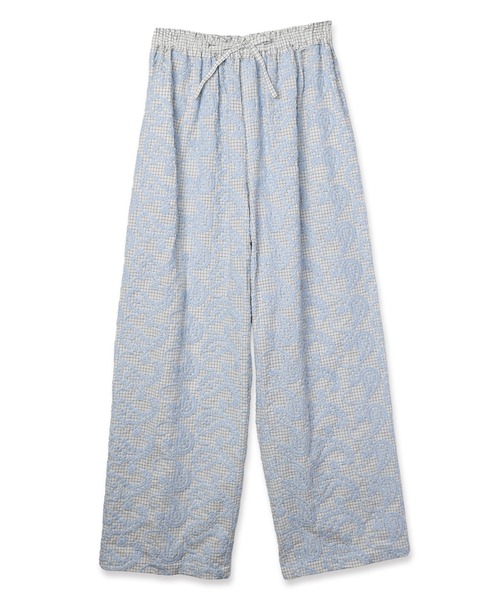 mintdesigns(ミントデザインズ)の「Layered Paisley Volume Pants(その他パンツ・レディース・サックスブルー/ブラック・ONESIZE)」の2枚目の写真