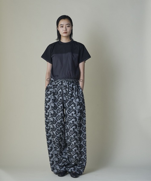 mintdesigns(ミントデザインズ)の「Layered Paisley Volume Pants(その他パンツ・レディース・サックスブルー/ブラック・ONESIZE)」の4枚目の写真