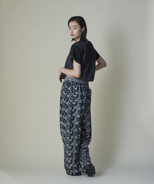 mintdesigns(ミントデザインズ)の「Layered Paisley Volume Pants(その他パンツ・レディース・サックスブルー/ブラック・ONESIZE)」の5枚目の写真
