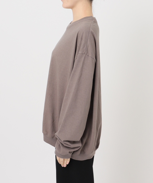 CALUX（キャラクス）の「【CALUX/キャラクス】RIB ロングスリーブ Tシャツ（Tシャツ/カットソー・レディース・モカ・FREE）」の2枚目の写真