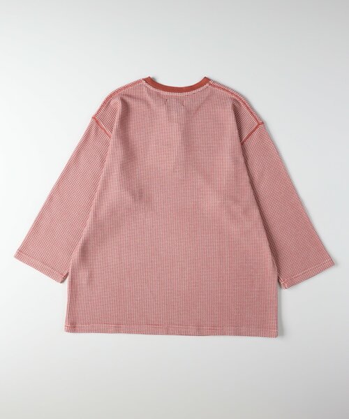 BACK NUMBER(バックナンバー)の「ワッフル7分袖ヘンリーネックTシャツ(Tシャツ/カットソー・メンズ・カーキ/ブラック/レッド系・05/06/04)」の9枚目の写真