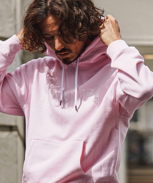 felkod(フィルコッド)の「mpa4259- Bandana Barcode Print Hoodie バンダナ柄バーコードプリントパーカー(F26F210)(パーカー・メンズ・ホワイト/ブラック/ライトピンク・L/M/S/XL)」の3枚目の写真