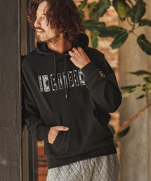 mpa4259- Bandana Barcode Print Hoodie バンダナ柄バーコードプリントパーカー(F26F210)